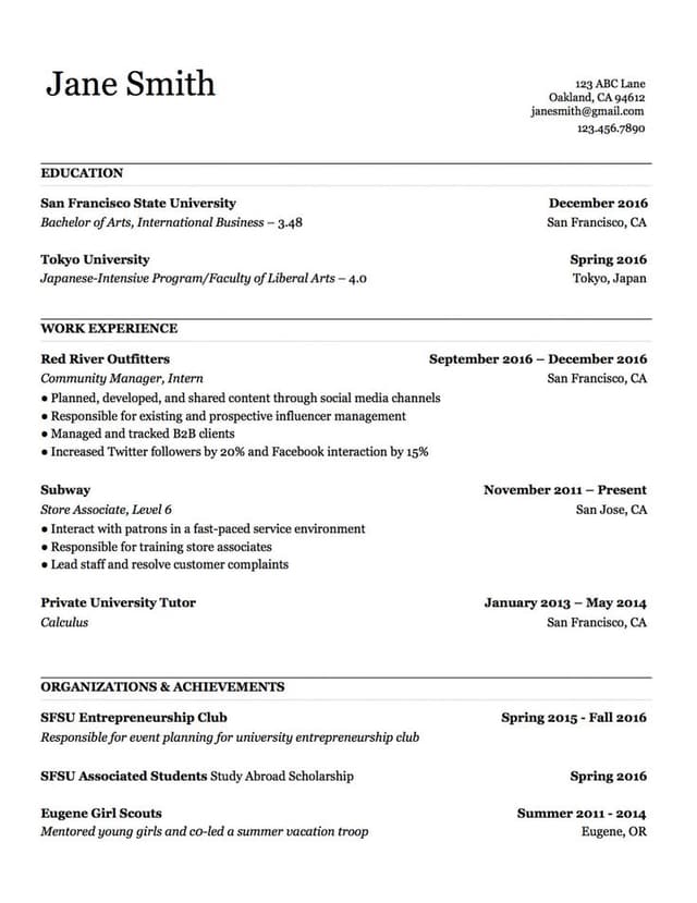 Resume Template 4