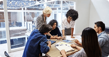 Enterprise team collaborating